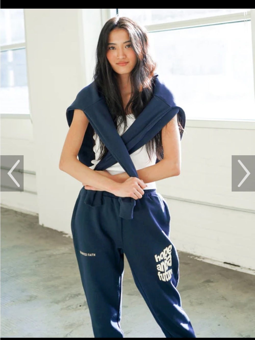 ELEVATED FAITH “HOPE AND A FUTURE”NAVY UNISEX SWEATPANT SZ M - Picture 5 of 13